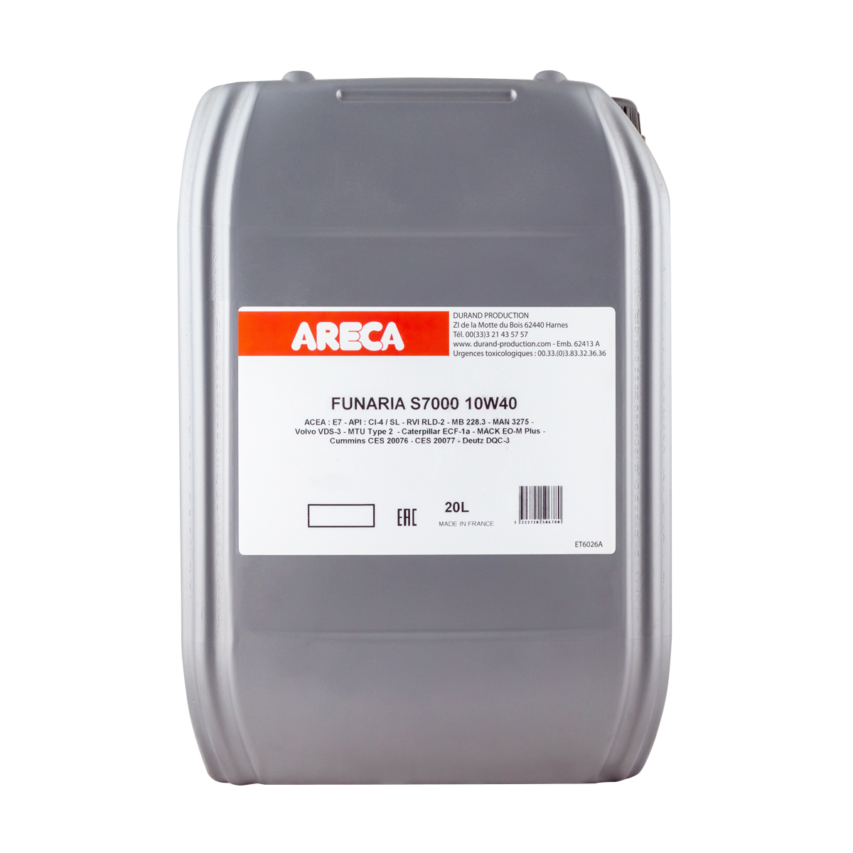 Олива моторна ARECA FUNARIA S7000 10W-40 20 л